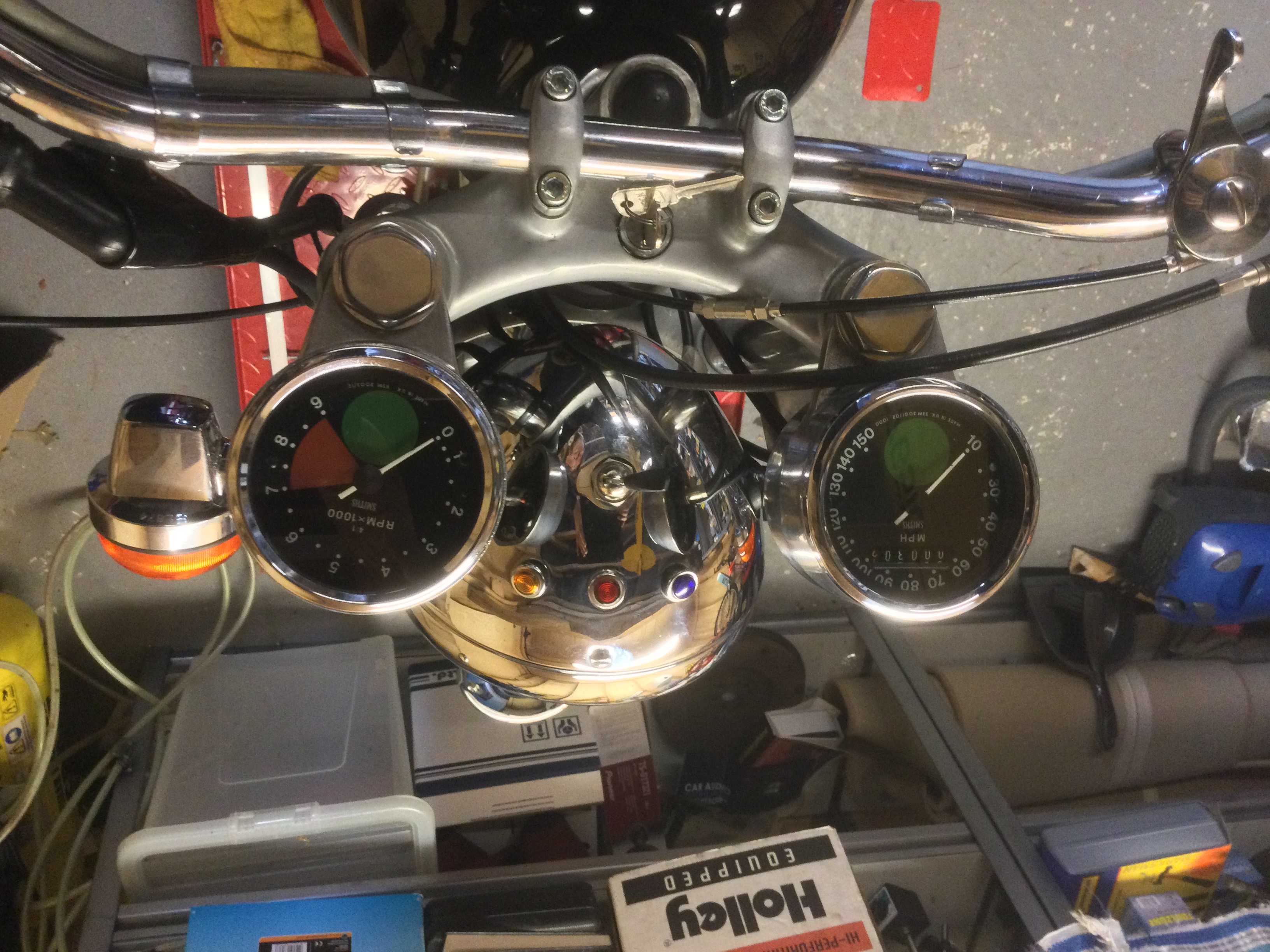 Shot of top yoke on 1972 Roadster